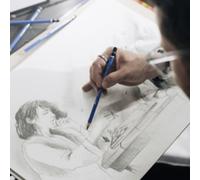 Staedtler staedtler crayon 100 mars lumograph, étui en métal de 12 noir G