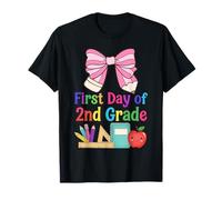 Crayon à Coquette de deuxième année avec nœud pour la rentrée Scolaire T-Shirt
