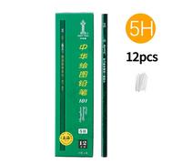 Crayon À Dessin Professionnel En Bois Noir,H,2h,3h,4h,5h,6h,Hb 2,3,4,5,6,8,10,12b Crayons À Dessin D'art,12 Pièces - Type 5h-12pcs