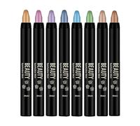 Crayon à fard à paupières à paillettes - bâton de maquillage crémeux, crayon sans tache | 8pcs ensemble de couleurs mixtes mélangeables, collection d'outils pour les yeux légers, équipement cosmétique