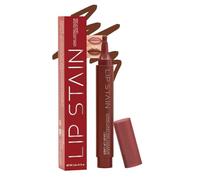 Crayon a Levre Lip Stain Pen, Rouge Brun Rouge a Levre Mat Longue Tenue, Rouge à Lèvres Sans Transfert, Waterproof Highly Pigmented Lip Liner, Lipstick Pen, Natural Tattoo Effect Maquillage Femme-05