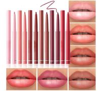 Crayon à lèvres, Crayon à lèvres mat,6X crayons à lèvres imperméables - Crayon à lèvres longue durée anti-taches, rouge à lèvres mat, kit de doublure pour les lèvres, doublure précise