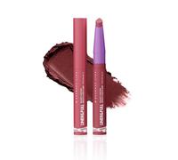 Crayon à lèvres et rouge à lèvres 2 en 1, rouge à lèvres mat nude longue tenue, résistant aux bavures, avec pointe biseautée, maquillage multi-usage pour les lèvres (#03 FLAMME ROSE)