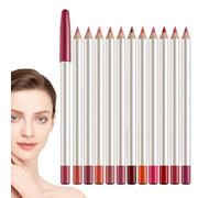 Crayon à Lèvres Liner,12 Couleurs Mat Soyeux Avec Tenue Longue Pour Un Contour Parfait De Maquillage,Beauté Et Maquillage - pour Femmes Amies Famille Sœur et Petite Amie Rencontres et Fêtes
