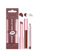 Crayon à lèvres mat imperméable, ensemble de rouge à lèvres et de gloss offrant une Texture crémeuse adaptée deux définitions, ensemble de couleurs riches