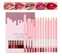 Crayon à Lèvres Rouge 12 Couleurs Longue Tenue Mat Naturel Crémeux