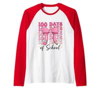 Crayon à nœud Coquette 100 Days of School, Jolie enseignante Manche Raglan