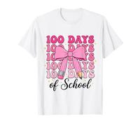 Crayon à nœud Coquette 100 Days of School, Jolie enseignante T-Shirt