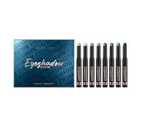 Crayon à paupières 2024 - 8 couleurs - Fard à paupières multicolore à paillettes - Crayon eyeliner - Longue durée - Haute éclaircissement - Poudre - Vegan (C One Size)