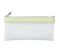 Crayon à plumes transparent : crayon et poche à crayon, penchant de printemps transparent, grande capacité, sacs de marquage transparents, sacs pour femmes, filles, organisateurs de bureau, vert