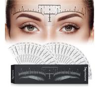 Crayon à Sourcils, 100 Jetable Crayon à Sourcils Règle Maquillage Permanent Autocollant Modèle Sourcil Micro Modèle Jetable Tatouage Autocollant de Positionnement