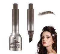 Crayon à sourcils 3D imperméable Microblading 2024 - Pinceau portable anti-taches avec brosse pour dessiner des lignes de cheveux et de barbe (Espresso)