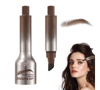 Crayon à sourcils 3D imperméable Microblading 2024 - Pinceau portable anti-taches avec brosse pour ligne de cheveux et barbe (marron rouge)