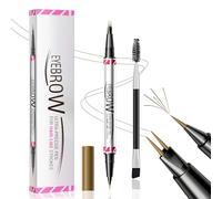 Crayon à Sourcils 3D Microblading, Crayon à Sourcils Liquide 2 en 1 à Double Extrémité avec 2 Pointes de Fourchette, Stylo à sourcils Waterproof Magique pour Créer des Sourcils Naturels (Marron Clair)