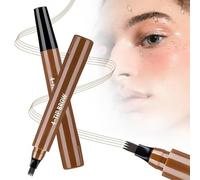 Crayon à Sourcils 4 Pointes Imperméable, Micro 3D Naturel Stylo Sourcil Waterproof Longue Tenue, Pointe Ultra-Fine pour Traces Précises et Remplissage (02)
