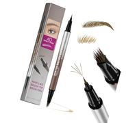 Crayon à sourcils à double extrémité avec pinceau à bobine pour une application précise des cheveux naturels comme des traits 4D effet crayon à sourcils imperméable