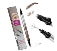 Crayon à sourcils à double extrémité avec pinceau à bobine pour une application précise des cheveux naturels comme des traits 4D effet crayon à sourcils imperméable