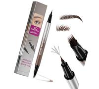 Crayon à sourcils à double extrémité avec pinceau à bobine pour une application précise des cheveux naturels comme des traits 4D effet crayon à sourcils imperméable