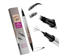 Crayon à sourcils à double extrémité avec pinceau à bobine pour une application précise des cheveux naturels comme des traits 4D effet crayon à sourcils imperméable
