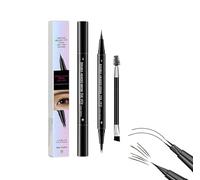 Crayon à sourcils Beliefsun,stylo à sourcils 2 en 1 à double embout avec pinceau,doté d'une pointe micro-fourchette,waterproof et longue tenue pour des traits naturels,pour des sourcils parfaits (#3)