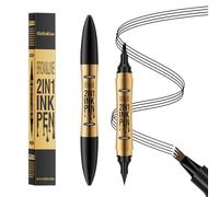 Crayon à sourcils - Crayon à sourcils 2-en-1 résistant à l'eau et longue tenue, maquillage des sourcils pour des sourcils naturels et semblables à des cheveux (04#Noir)
