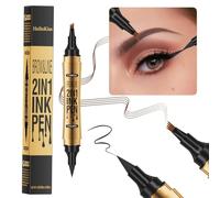 Crayon à sourcils - Crayon à sourcils 2-en-1 résistant à l'eau et longue tenue, maquillage des sourcils pour des sourcils naturels et semblables à des cheveux (01# Marron clair)