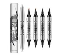 Crayon à sourcils, crayon de microblading avec 4 pointes fines, crayon à sourcils waterproof longue durée (Marron clair)