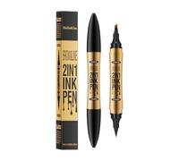 Crayon à sourcils, crayon de microblading avec 4 pointes fines, crayon à sourcils waterproof longue durée (Marron foncé)