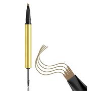 Crayon à sourcils défini 3D avec 4 connecteurs et Spoolie - Outil de maquillage résistant à la transpiration - Convient aux débutants