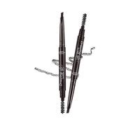 Crayon à Sourcils Double Embout avec Brosse - Waterproof, Longue Tenue, Facile à Utiliser, Idéal pour Maquilleurs et Débutants (Dark Brown)