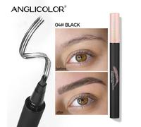 Crayon À Sourcils En Velours Sauvage,Brosse Carrée Coudée,Multifonction,Crème De Teinture Pour Sourcils 3d,Ligne De Cheveux,Anti-Taches,Stylo De Teinte Imperméable.04 Black.