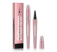 Crayon à sourcils étanche magique 3D Microblading - Or rose - 4 pointes fourchues - Pour maquillage naturel - Longue durée et facile à utiliser - Pour le quotidien et le sport (03#)