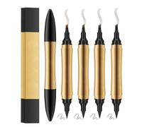 Crayon à sourcils magique 2 en 1, mise à niveau 2024 multifonction 3D Microblading crayon de tatouage pour sourcils 4 pointes de fourche avec eye-liner. (4 PCS)