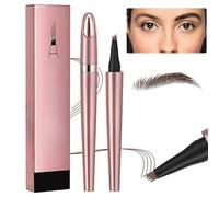 Crayon à sourcils magique - 2024 nouveau crayon à sourcils 3D imperméable pour microblading - Stylo à sourcils à 4 pointes, crayon à sourcils microblading naturel longue durée (Marron foncé)