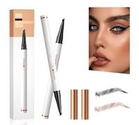 Crayon à sourcils magique, à 4 pointes de fourche, pour le tatouage, le microblading 3D, le maquillage naturel, marron clair et noir