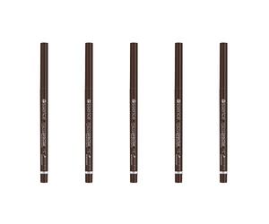 Crayon à sourcils micro précis essence, 03, brun, longue tenue, définissant, naturel, sans particules microplastiques, sans parfum, lot de 5 (5 x 0,05 g)