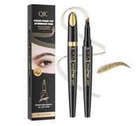 Crayon à sourcils microblading à 4 pointes, crayon à sourcils waterproof longue tenue, effet naturel imitant les poils, maquillage liquide pour sourcils anti-bavures (01 Light Brown)