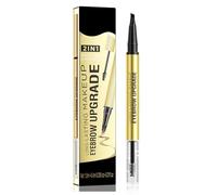 Crayon à Sourcils Microblading - Crayon à Sourcils Étanche 2-en-1 à Double Embout avec Pointe à 4 Fourches et Pinceau Précis pour des Sourcils Naturellement Définis qui Durent Toute la Journée
