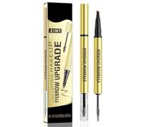Crayon à Sourcils Microblading - Crayon à Sourcils Étanche 2-en-1 à Double Embout avec Pointe à 4 Fourches et Pinceau Précis pour des Sourcils Naturellement Définis qui Durent Toute la Journée