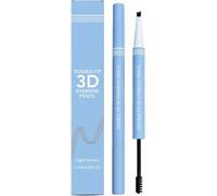 Crayon à sourcils professionnel double embout avec mine et brosse intégrée, formule waterproof et longue tenue, pour des sourcils naturels et précis au quotidien.