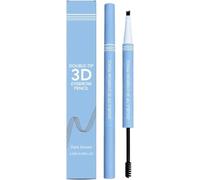Crayon à sourcils professionnel double embout avec mine et brosse intégrée, formule waterproof et longue tenue, pour des sourcils naturels et précis au quotidien.