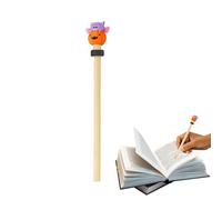 Crayon Anti-Stress à Écrous Filetés - Crayon Tournobus Sensoriel en Bois Thème Halloween - Outil d'Étude Silencieux pour Éducation Spécialisée Bibliothèque Scolaire Bureau Maison Voyage Salle de Class