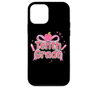Crayon Apple scintillant avec nœud rose de dixième année Coque pour iPhone 12 mini