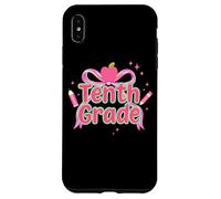 Crayon Apple scintillant avec nœud rose de dixième année Coque pour iPhone XS Max