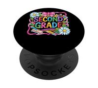 Crayon Art marguerite de deuxième année PopSockets PopGrip Adhésif