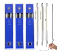 Crayon Artiste Métallique 2.0 mm, Crayon à Mine 2B avec Porte-Crayon, Design Métallique Ergonomique pour Dessin, Croquis et Architecture - Crayon à Mine Résistant et Précis