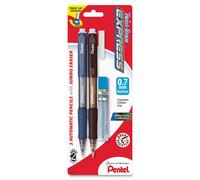 Crayon automatique Pentel Twist-Erase Express avec mine et gomme 0,7 mm, barillets assortis, lot de 2 (QE417LEBP2)