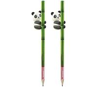 Crayon Avec Gomme, I Love Bamboo, Ø 0,7 Cm, H 18 Cm, Mina Hb, Variante Panda, Trait Précis, Pour Dessiner Et Écrire (Lot De 2)