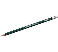 Crayon avec gomme Othello HB vert à rayures Paquet de 12 pièces