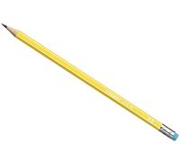 Crayon avec gomme - STABILO pencil 160 en jaune - crayon simple - dureté HB